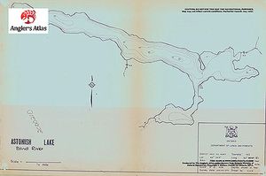 Contour map for Astonish Lake, Ontario