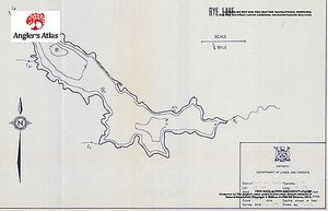 Contour map for Rye Lake, Ontario