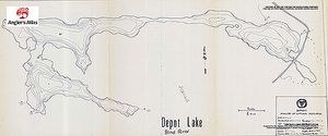 Contour map for Depot Lake, Ontario