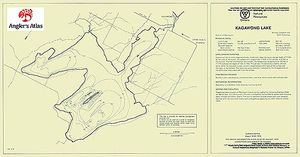 Contour map for Kagawong Lake, Ontario