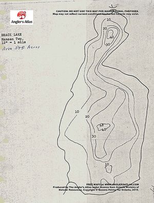 Contour map for Lac Charette, Ontario