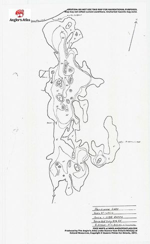 Contour map for Rush River, Ontario