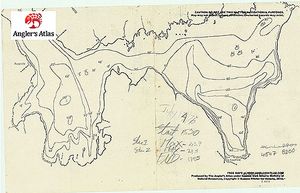 Contour map for Lake Manitou, Ontario