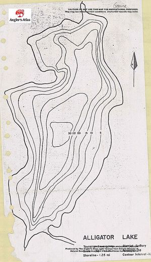 Contour map for East Spanish River, Ontario
