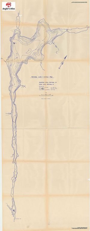 Contour map for Kennedy Lake, Ontario