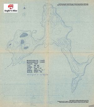 Contour map for Marguerite Lake, Ontario