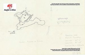 Contour map for Anderson Lake, Ontario