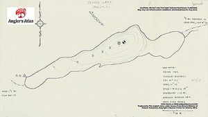 Contour map for Tenho Lake, Ontario