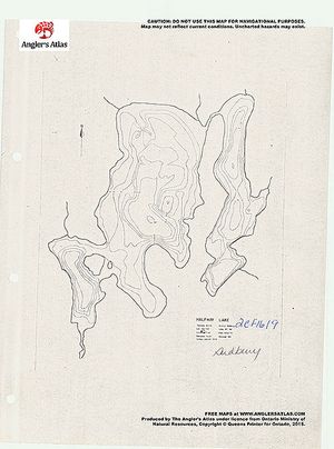 Contour map for Bailey Creek, Ontario