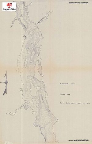 Contour map for Mattagami Lake, Ontario