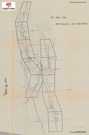 Contour map for Mattagami Lake, Ontario
