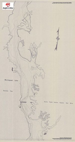 Contour map for Mattagami Lake, Ontario