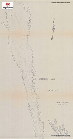 Contour map for Mattagami Lake, Ontario