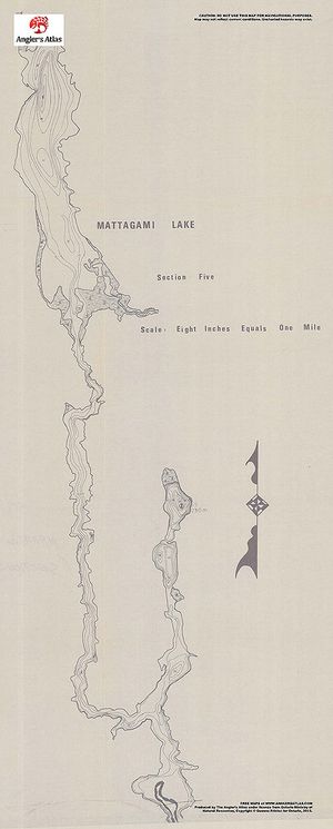 Contour map for Mattagami Lake, Ontario