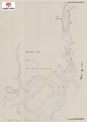 Contour map for Mattagami Lake, Ontario