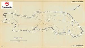 Contour map for Miller Lake, Ontario