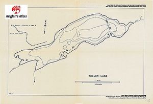 Contour map for Miller Lake, Ontario
