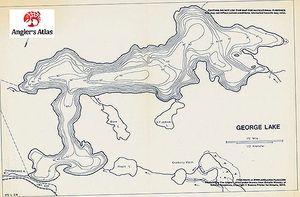 Contour map for George Lake, Ontario