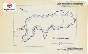 Contour map for A.Y. Jackson Lake, Ontario