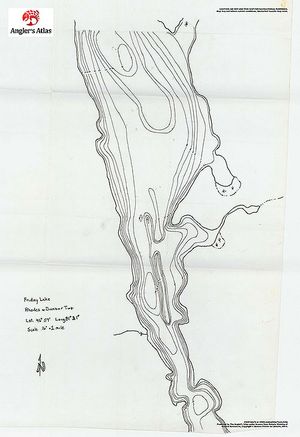 Contour map for Friday Lake, Ontario
