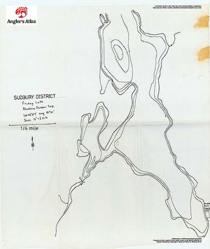 Contour map for Friday Lake, Ontario