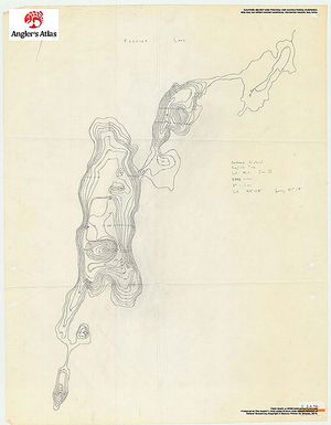 Contour map for Ferrier Lake, Ontario
