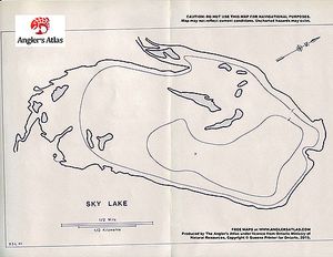 Contour map for Sky Lake, Ontario