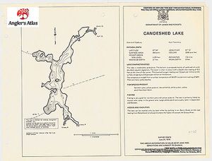 Contour map for Canoeshed Lake, Ontario