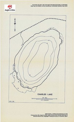 Contour map for Lake Charles, Ontario
