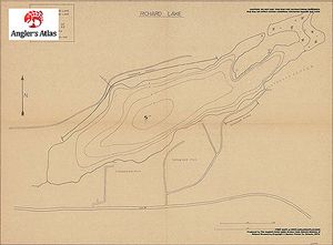 Contour map for Richard Lake, Ontario