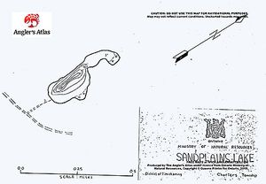 Contour map for Sandplains Lake, Ontario