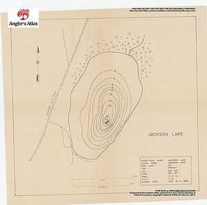 Contour map for Jackson Lake, Ontario