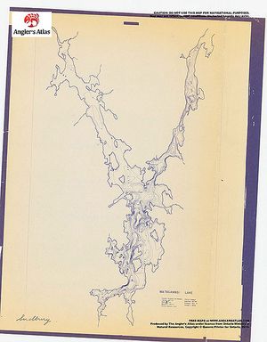Contour map for Matagamasi Lake, Ontario