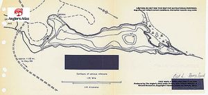 Contour map for Gut Lake, Ontario