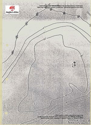 Contour map for Lake Hunger, Ontario