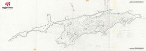 Contour map for Big Caribou Lake, Ontario
