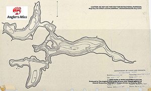 Contour map for Whitewater Lake, Ontario