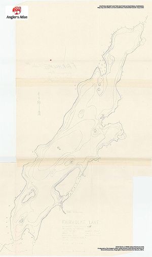 Contour map for Fairholme Lake, Ontario