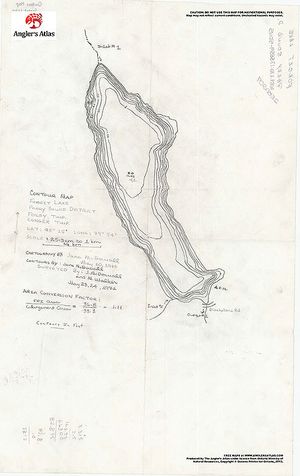 Contour map for Forget Lake, Ontario