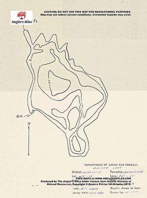 Contour map for South Coleman Lake, Ontario