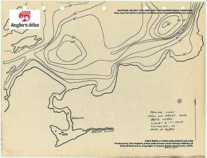 Contour map for Tomiko Lake, Ontario