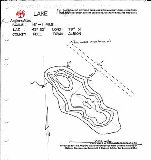 Contour map for Innis Lake, Ontario