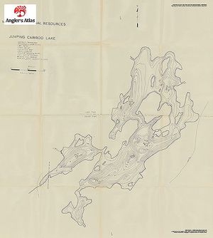 Contour map for Jumping Cariboo Lake, Ontario