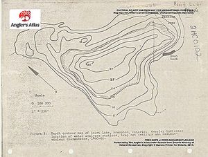 Contour map for Heart Lake, Ontario