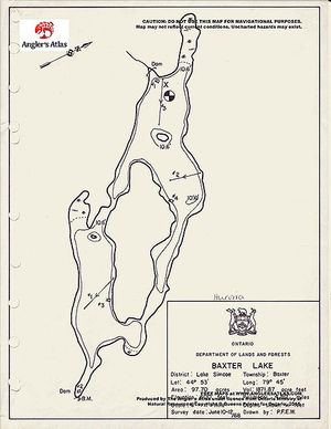 Contour map for Honey Harbour, Ontario