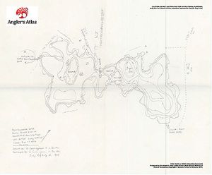 Contour map for Manitouwaba Lake, Ontario