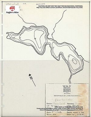 Contour map for Barton Lake, Ontario