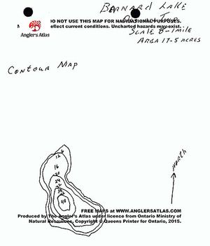 Contour map for Barnard Lake, Ontario
