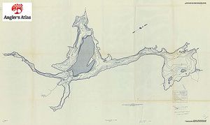 Contour map for Fourbass Lake, Ontario