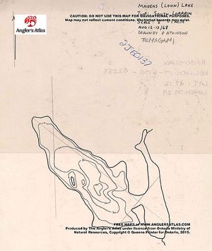 Contour map for Maidens Lake, Ontario
